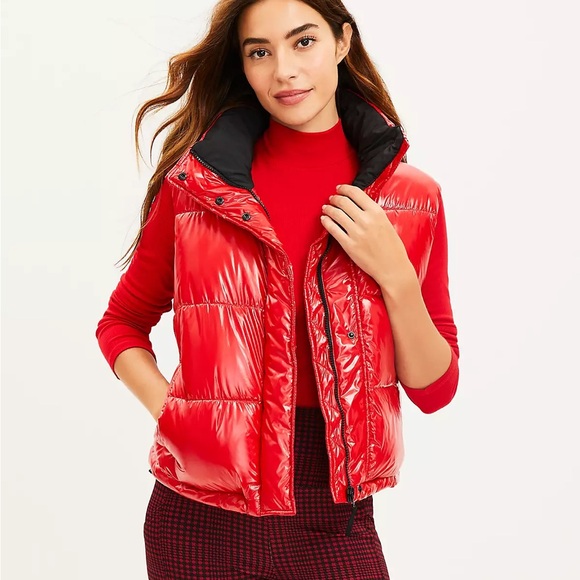 Lou & Grey Jackets & Blazers - Red Puffer Vest